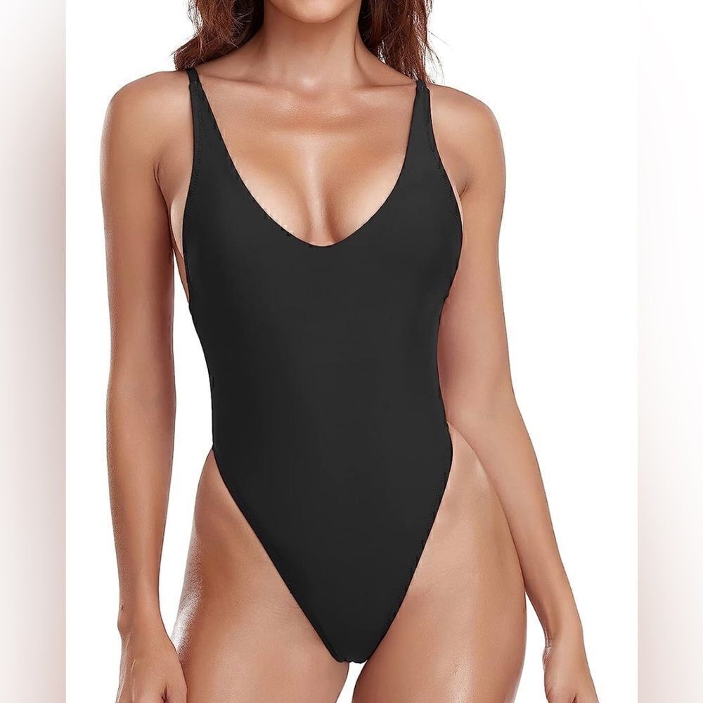RELLECIGA Women's One Piece Thong Swimsuit size small